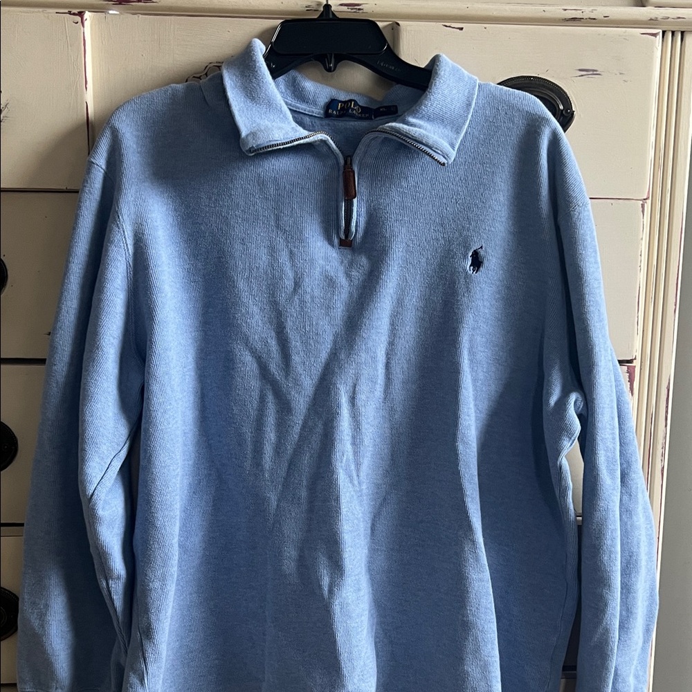 Polo Ralph Lauren Men's Sky Blue Zip-Up Sweater